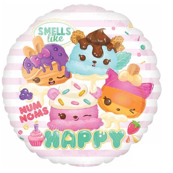 Num Noms Smells Like Happy Folieballong En Storlek Flerfärgad Multicoloured One Size