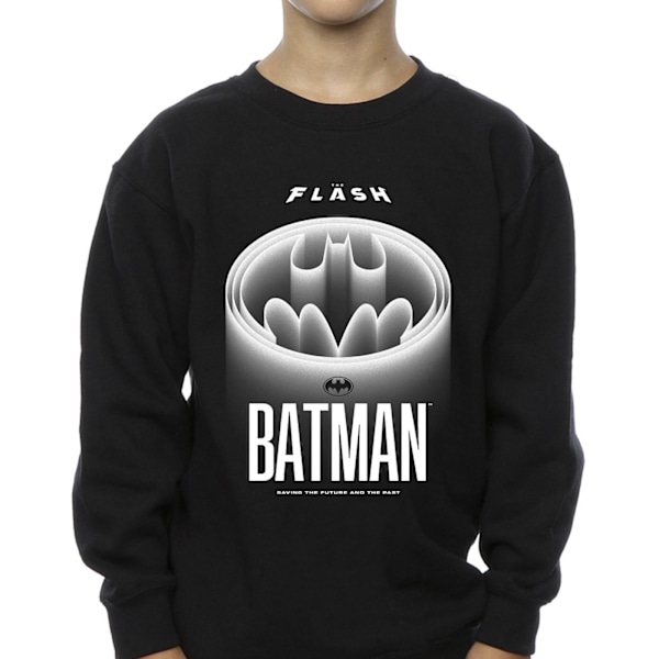 DC Comics Pojkar The Flash Batman Vit Logotyp Sweatshirt 9-11 År Black 9-11 Years