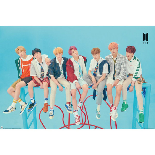 BTS Group Maxi Poster One Size Blå Blue One Size