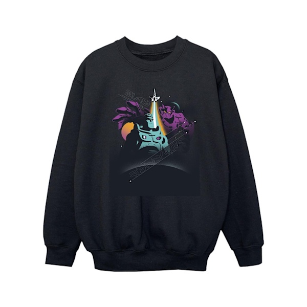 Disney Girls Lightyear Buzz And Zurg Sweatshirt 5-6 År Svart Black 5-6 Years