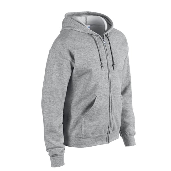 Gildan Mens Heavy Blend Full Zip Hoodie L Sports Grey Sports Grey L