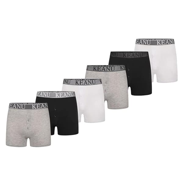 Keanu Herr Enfärgade Boxershorts (6-pack) M Blå Blue M