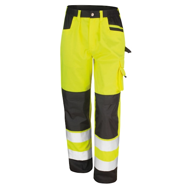 Result Core Unisex Vuxen Hi-Vis Säkerhets Cargo Byxor XL R Gul Yellow XL R