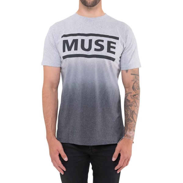 Muse Unisex Vuxen Dip Dye Logo T-Shirt L Vit White L