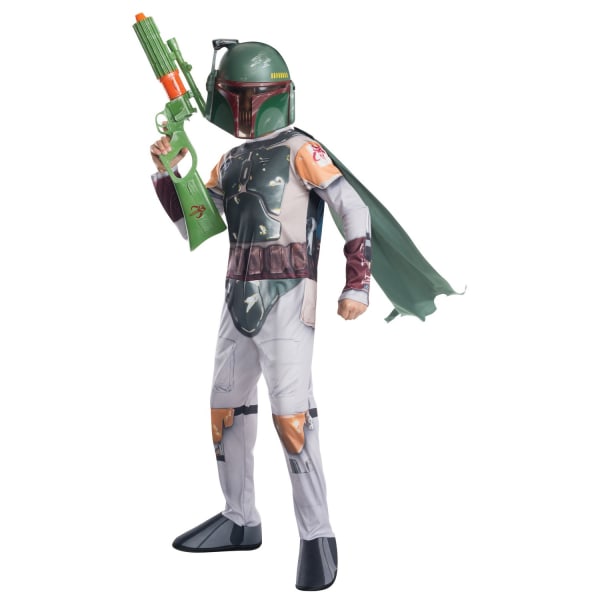 Star Wars: The Book Of Boba Fett Pojkkostym L Vit/Grön/Brun White/Green/Brown L