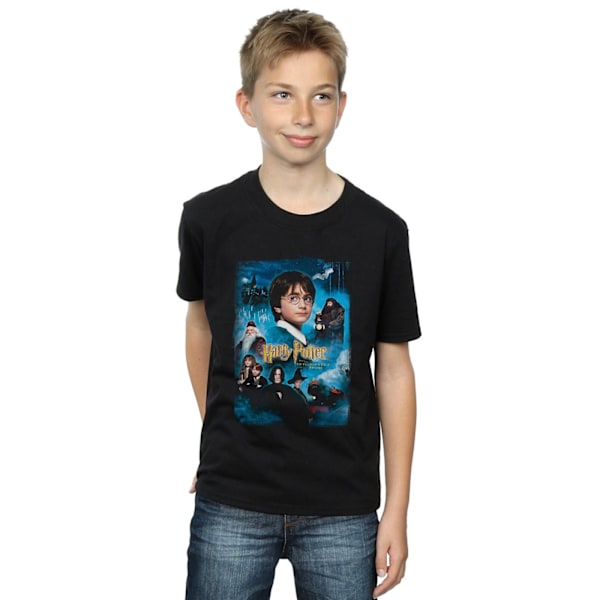 Harry Potter Pojkar Philosopher´s Stone T-Shirt 7-8 År Svart Black 7-8 Years