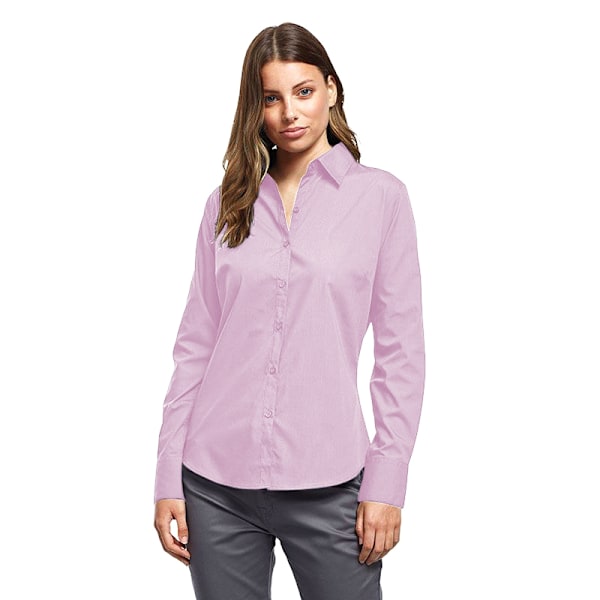 Premier Dam/Dam Poplin Långärmad Blus 12 Rosa Pink 12