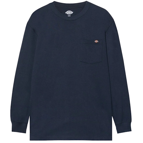 Dickies Luray Pocket Långärmad T-shirt för Herrar L Marinblå Navy L