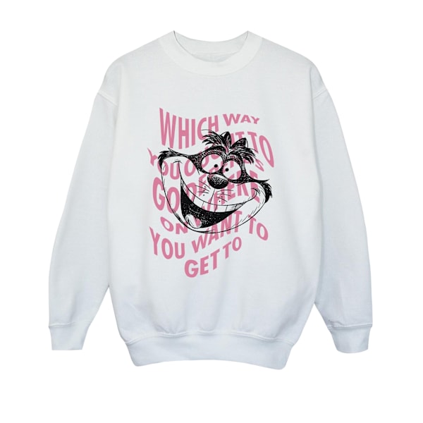 Disney Boys Alice In Wonderland Chesire Cat Sweatshirt 7-8 År White 7-8 Years