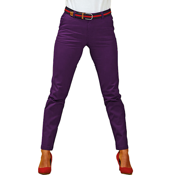 Asquith & Fox Dam/Dam Casual Chino Byxor 2XS Lila Purple 2XS