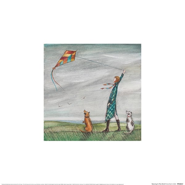 Joe Ramm Dancing In The Wind Poster 30cm x 30cm Vit/Grön/Blå White/Green/Blue 30cm x 30cm