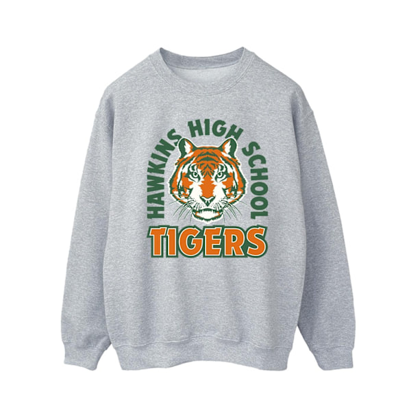 Netflix Herr Stranger Things Hawkins Arch Tiger Sweatshirt 5XL Sports Grey 5XL