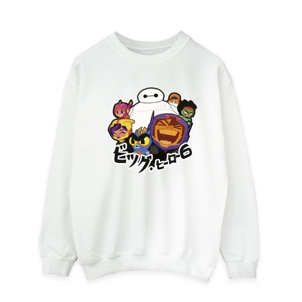 Disney Mens Big Hero 6 Baymax Group Manga Sweatshirt M Vit White M