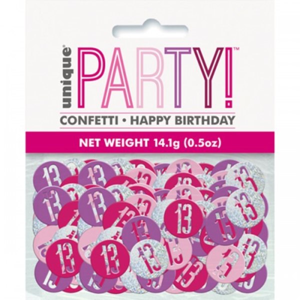 Unik Party Glitz Folie Confetti 90 Rosa Pink 90