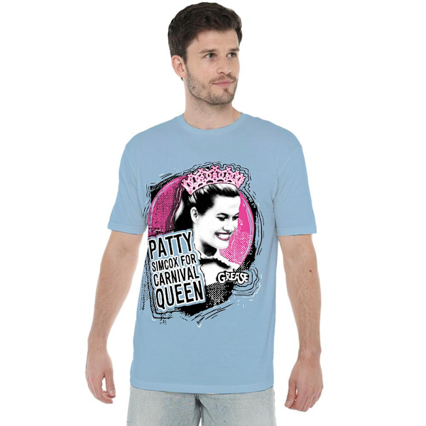 Grease Herr Carnival Queen T-Shirt 3XL Ljusblå Light Blue 3XL
