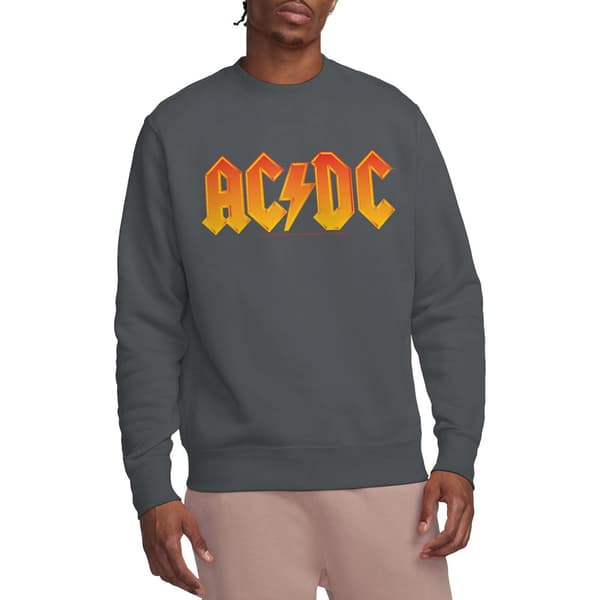AC/DC Unisex Vuxen Logotyp Sweatshirt S Kolgrå Charcoal S