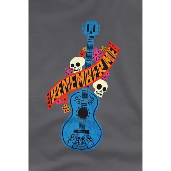 Coco Herr Remember Me Gitarr Med Döskallar T-Shirt XL Kolgrå Charcoal XL
