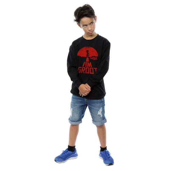 Marvel Boys Guardians Of The Galaxy I Am Groot Röd Sweatshirt 7 Black 7-8 Years