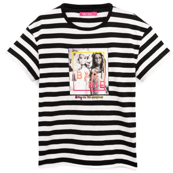 Barbie Girls T-Shirt (2-pack) 7-8 år Svart/Vit Black/White 7-8 Years