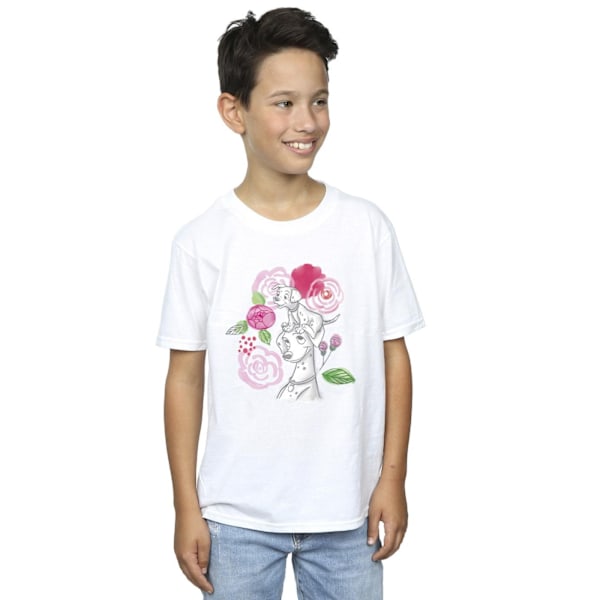 Disney Boys 101 Dalmatians Flowers T-Shirt 7-8 år Vit White 7-8 Years