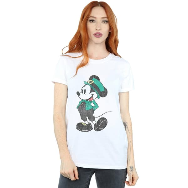 Disney Dam/Dam Mickey Mouse St Patrick Kostym Bomull Pojkvän White L