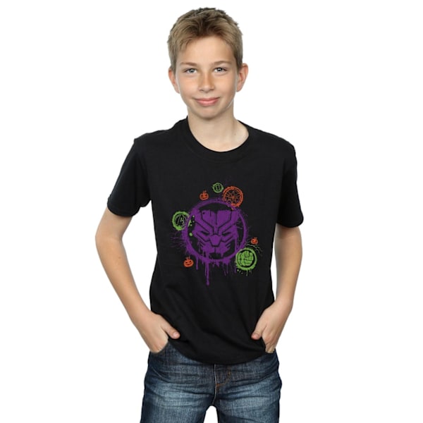 Marvel Boys Avengers Panther Halloween Icon T-Shirt 3-4 år B Black 3-4 Years