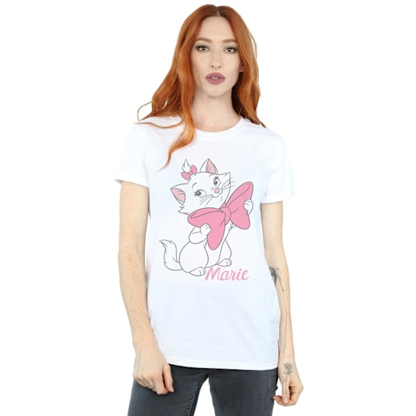 Disney Dam/Damer Aristocats Marie Bow Bomull Boyfriend T-Sh White S