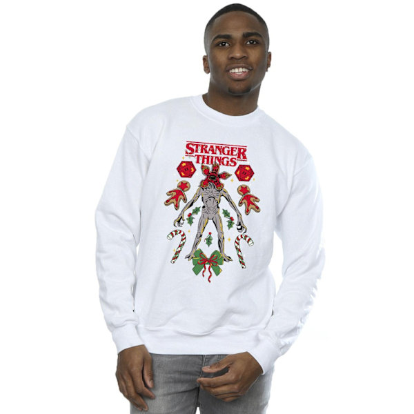 Netflix Herr Stranger Things Jul Demogorgon Sweatshirt L White L