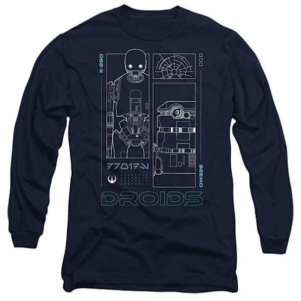 Star Wars: Andor Unisex Vuxen Droids T-Shirt XL Marinblå Navy XL