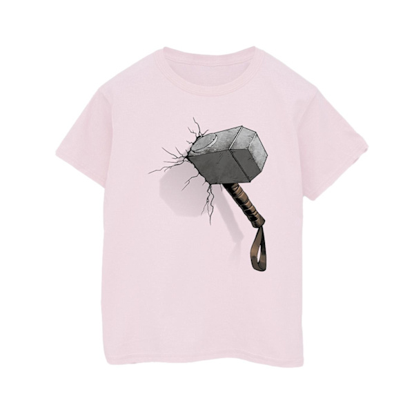 Marvel Universe Dam/Kvinnor Thor Hammer Crack Bomull Pojkvän Baby Pink M