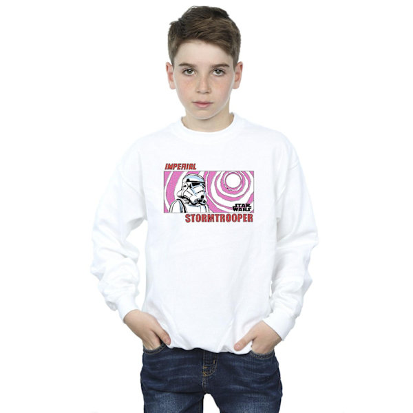 Star Wars Boys Imperial Stormtrooper Sweatshirt 5-6 år Vit White 5-6 Years