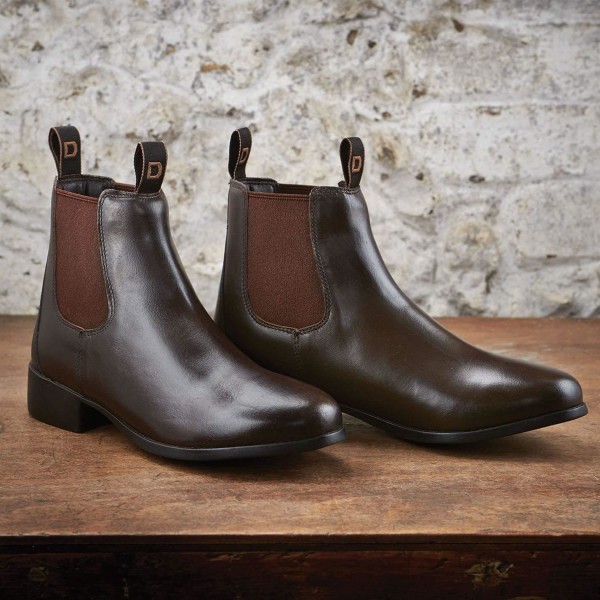 Dublin Childrens/Kids Leather Foundation Jodhpur Boots 1 UK Bro Brown 1 UK