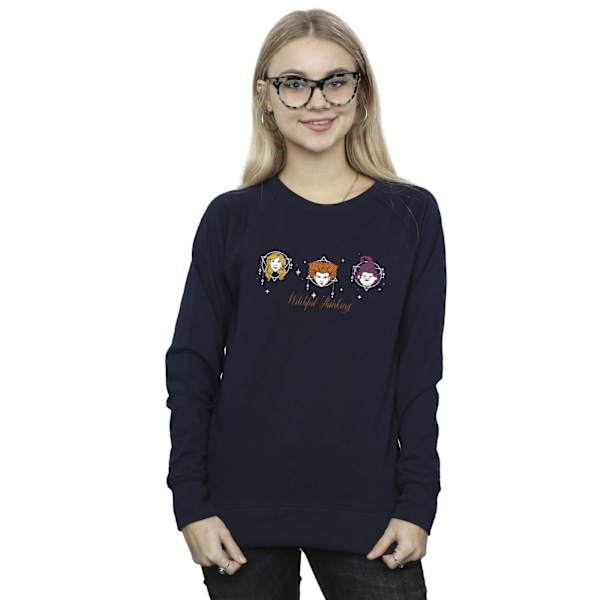 Disney Dam/Kvinnor Hocus Pocus Witchful Thinking Sweatshirt S Navy Blue S