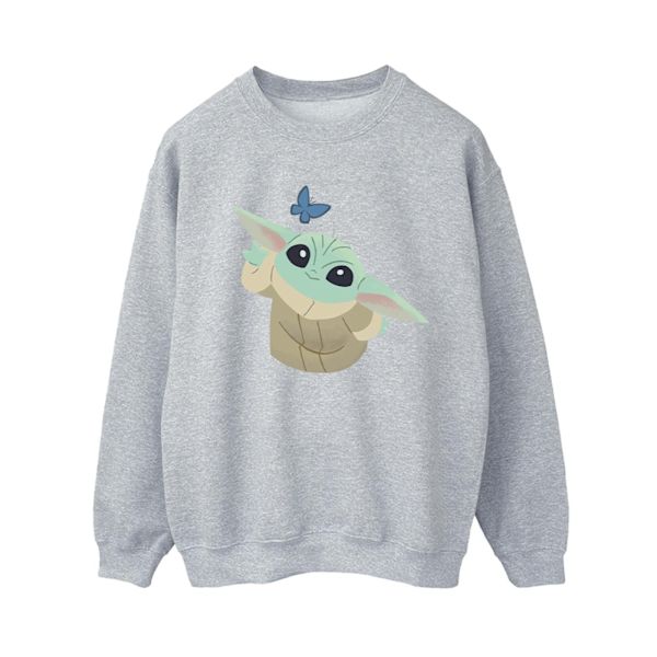 Star Wars Dam/Damer The Mandalorian Fjärilsfångande Sweatshirt M Sports Grey Sports Grey M