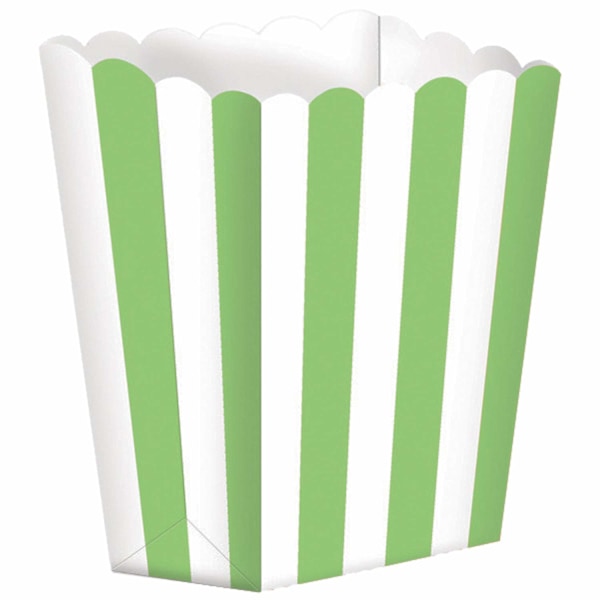 Amscan Scalloped Striped Popcorn Holder (8-pack) En Storlek Kiwi Kiwi Green/White One Size