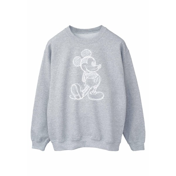 Disney Herr Mickey Mouse Sketch Kick Sweatshirt M Sports Grey Sports Grey M