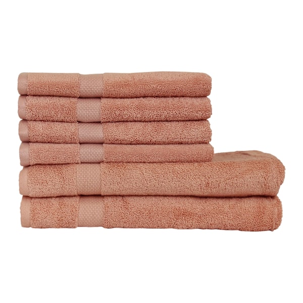The Linen Yard Loft Combed Cotton Towel Bale Set (6-pack) On Blush One Size