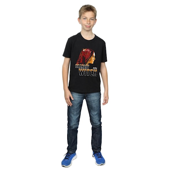 Marvel Boys Avengers Infinity War Scarlet Witch Karaktär T-shirt Black 9-11 Years