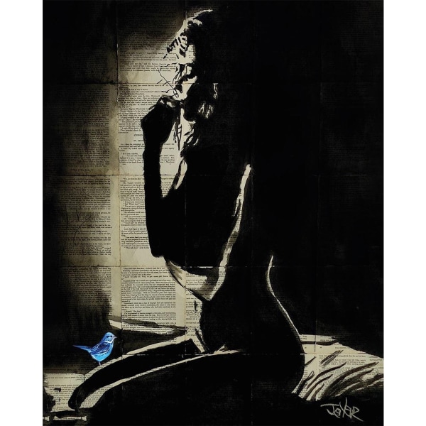 Loui Jover Night Vision Canvas Print 80cm x 60cm Svart/Vit Black/White 80cm x 60cm
