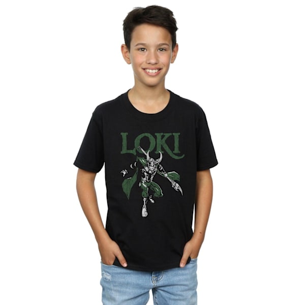 Marvel Boys Loki Scepter T-shirt 7-8 år Svart Black 7-8 Years