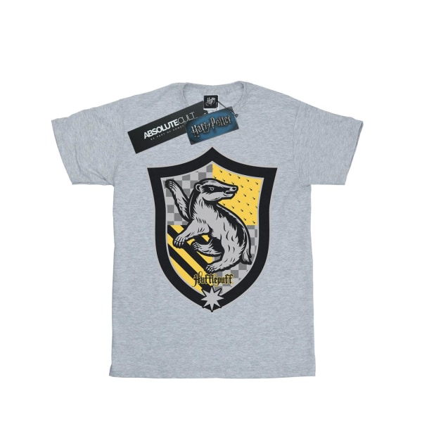 Harry Potter herr Hufflepuff Crest Flat T-shirt 3XL Sports Grey Sports Grey 3XL