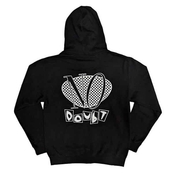 No Doubt Unisex Adult Checked Logo Full Zip Hoodie M Svart Black M