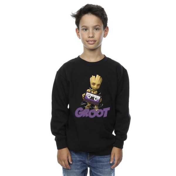 Guardians Of The Galaxy Boys Groot Casette Sweatshirt 12-13 Ja Black 12-13 Years