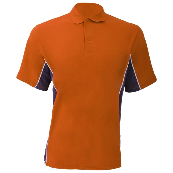 Gamegear® Mens Track Pique Kortärmad pikétröja Topp 2XL Oran Orange/Graphite/White 2XL