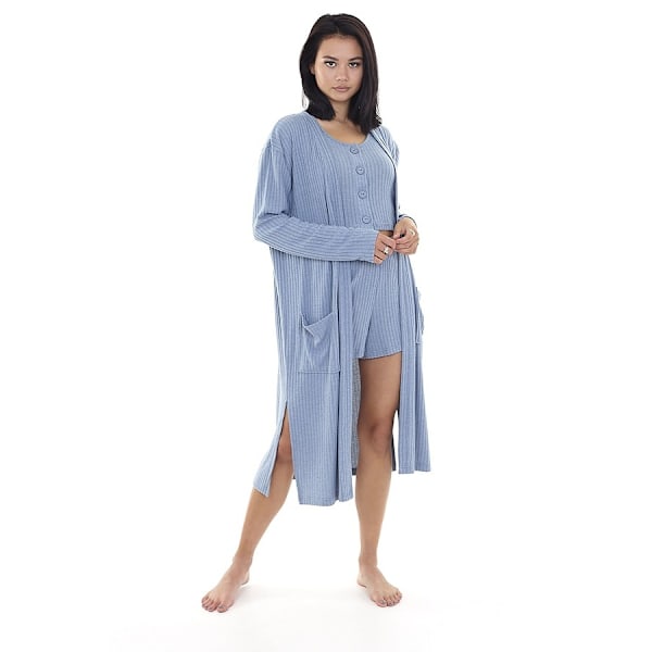 Brave Soul Dam/Dam Ribbstickad Cardigan S Citadel Blå Citadel Blue S