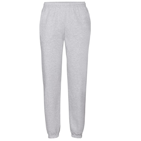 Fruit Of The Loom Joggingbyxor/joggingbot för män Elasticed Cuff Heather Grey XL