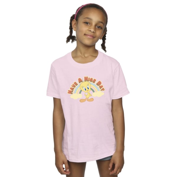 Looney Tunes Girls Have A Nice Day Bomull T-shirt 7-8 År Bab Baby Pink 7-8 Years