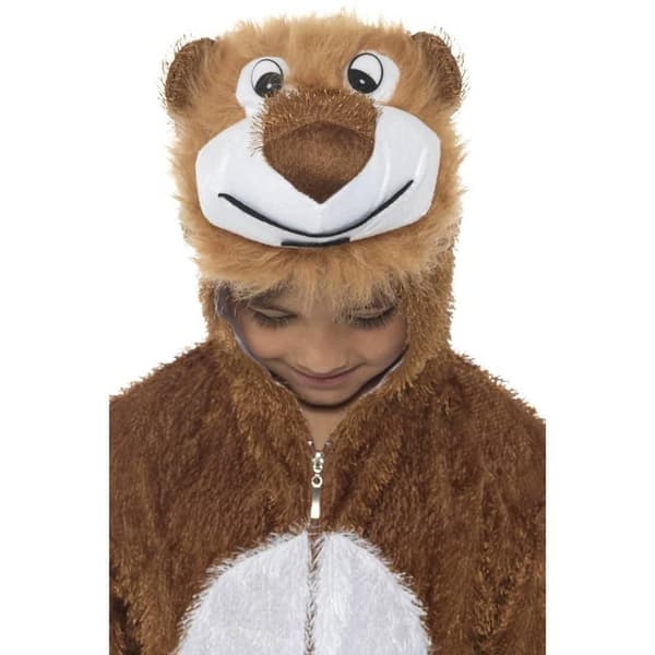 Smiffys Barn/Barn Lejon Bodysuit 7-9 År Brun/Vit Brown/White 7-9 Years