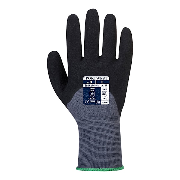 Portwest Unisex Adult A352 DermiFlex Ultra Grip Handskar L Grå/Svart Grey/Black L