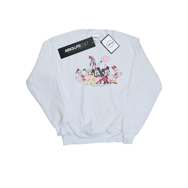 Disney Herr Mickey Mouse Love Friends Sweatshirt S Vit White S